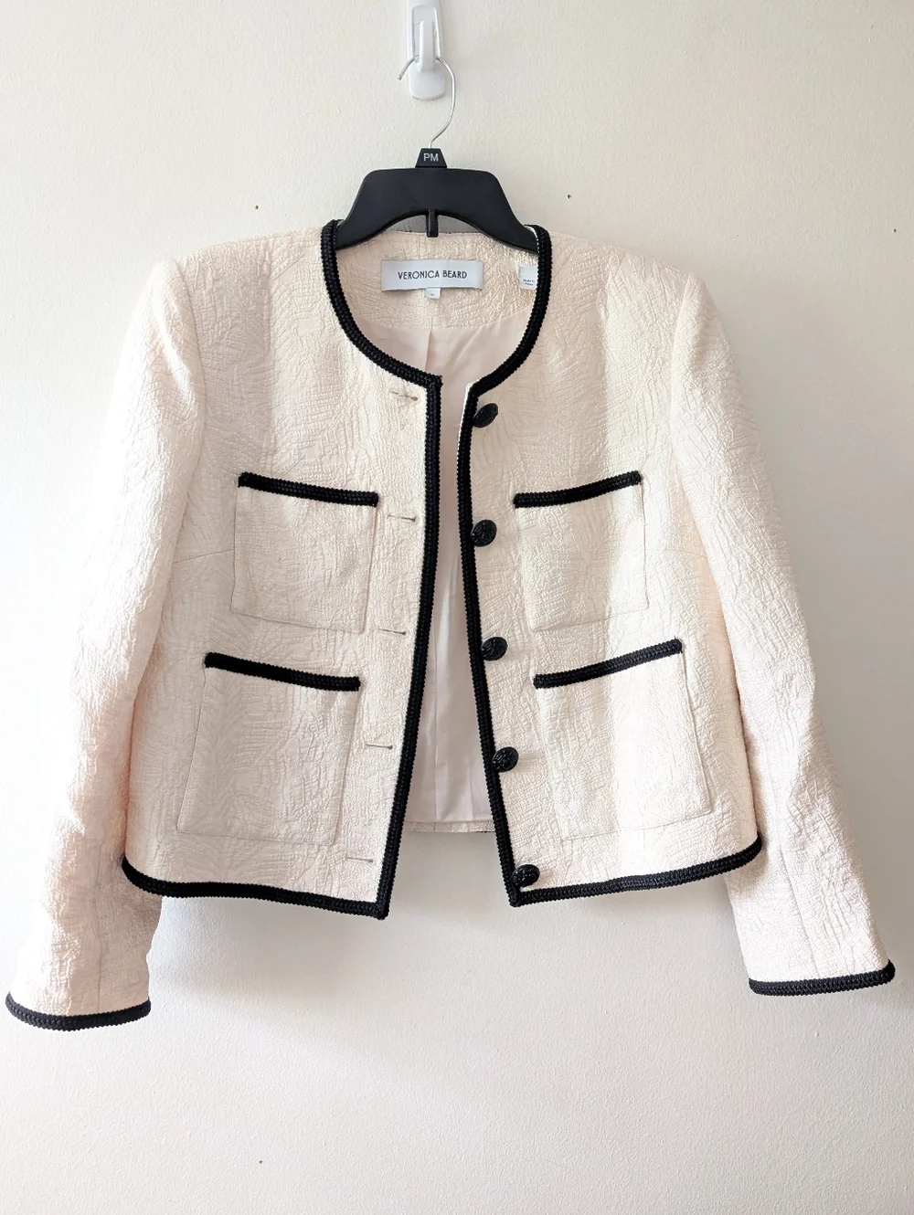 Veronica Beard Darla Lady Jacket Blazer Ivory Size 10 - Picture 6 of 14